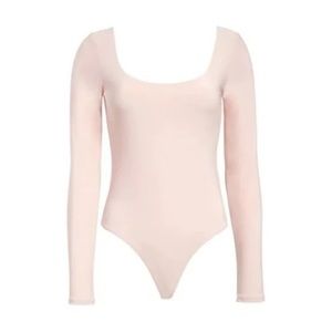 Leith Double Scoop Long Sleeve Thong Bodysuit - Medium